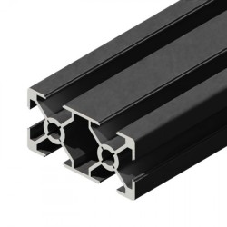 پروفیل آلومینیومی شیاردار 40*20 آنودایز مشکی