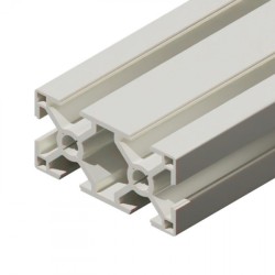 پروفیل آلومینیومی شیاردار 60*30 آنودایز نقره‌ای