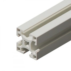 پروفیل آلومینیومی شیاردار 40*40 سنگین آنودایز نقره‌ای