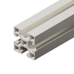 پروفیل آلومینیومی شیاردار 45*45 سنگین آنودایز نقره‌ای