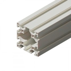 پروفیل آلومینیومی شیاردار 80*80 آنودایز نقره‌ای