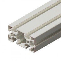 پروفیل آلومینیومی شیاردار 90*45 سبک آنودایز نقره‌ای