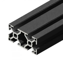 پروفیل آلومینیومی شیاردار 60*30 آنودایز مشکی