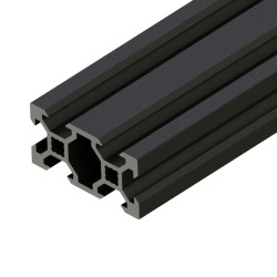 پروفیل آلومینیومی شیاردار 40*20 آنودایز مشکی (V-SLOT)