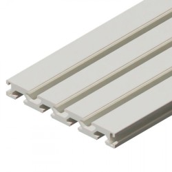 پروفیل آلومینیومی شیاردار 120*15 نیمه سنگین آنودایز نقره‌ای