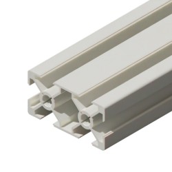 پروفیل آلومینیومی شیاردار 40*20 آنودایز نقره‌ای