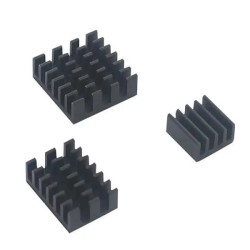 ست سه تایی هیت سینک آلومینیومی رنگ مشکی ویژه برد رسپبری پای