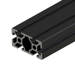 پروفیل آلومینیومی شیاردار سنگین 60*30 آنودایز مشکی