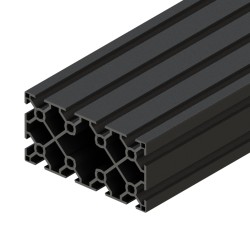 پروفیل آلومینیومی شیاردار 120*60 آنودایز مشکی