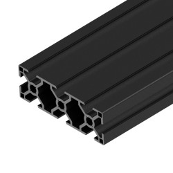 پروفیل آلومینیومی شیاردار 90*30 آنودایز مشکی