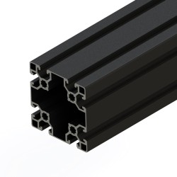 پروفیل آلومینیومی شیاردار 90*90 آنودایز مشکی