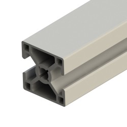 پروفیل آلومینیومی شیاردار 30*30 دو طرف بسته 2CH نقره ای