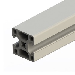 پروفیل آلومینیومی شیاردار 40*40 سنگین دو طرف بسته 2CH نقره ای