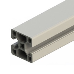 پروفیل آلومینیومی شیاردار 45*45 سنگین دو طرف بسته 2CH نقره ای