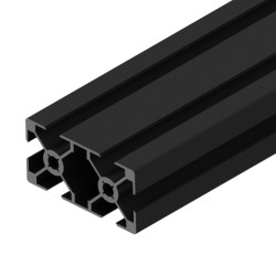 پروفیل آلومینیومی شیاردار 50*25 آنودایز مشکی