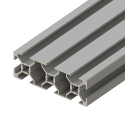 پروفیل آلومینیومی شیاردار 60*20 آنودایز نقره‌ای