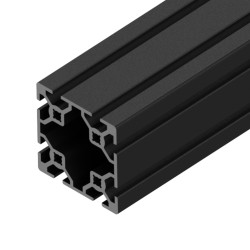 پروفیل آلومینیومی شیاردار 60*60 سنگین 8 شیار آنودایز مشکی