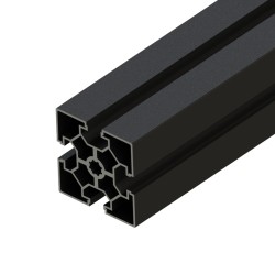 پروفیل آلومینیومی شیاردار 60*60 آنودایز مشکی